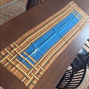 Yves Saint Laurent YSL Vintage Multicolor Silk Scarf